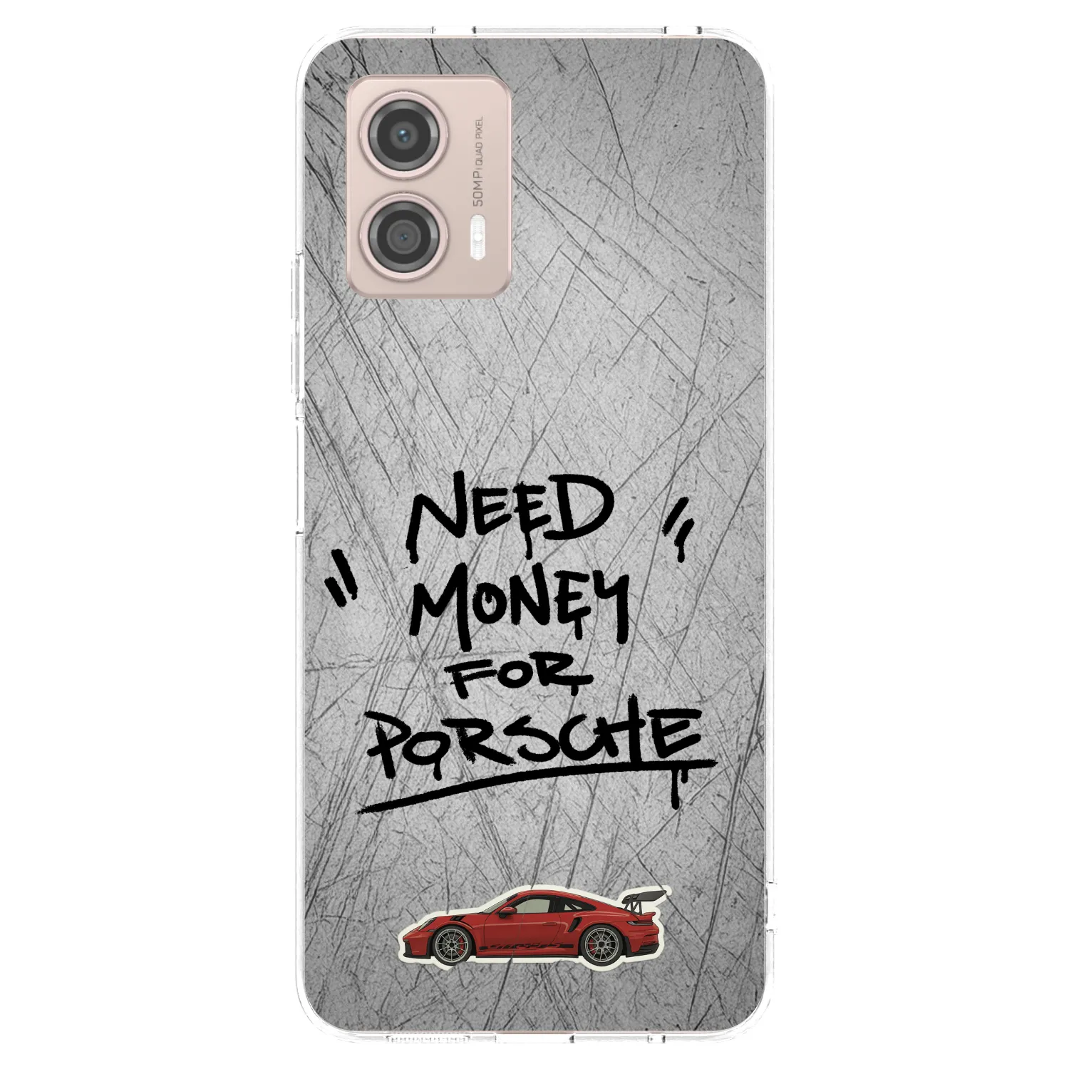 Picasee silikonski prozorni ovitek za Motorola Moto G53 5G - Grey Drift