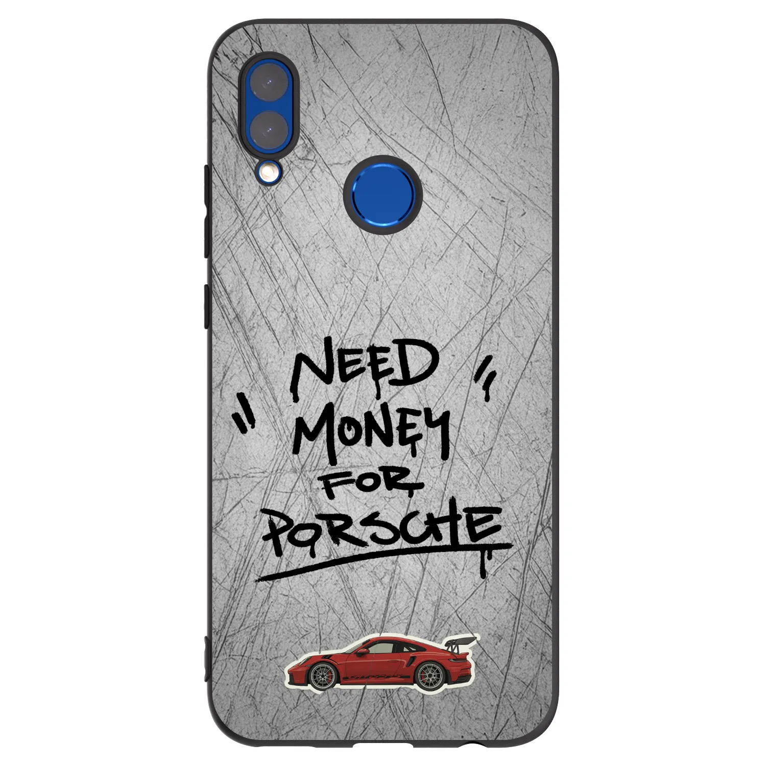 Picasee silikonski črni ovitek za Honor 10 Lite - Grey Drift