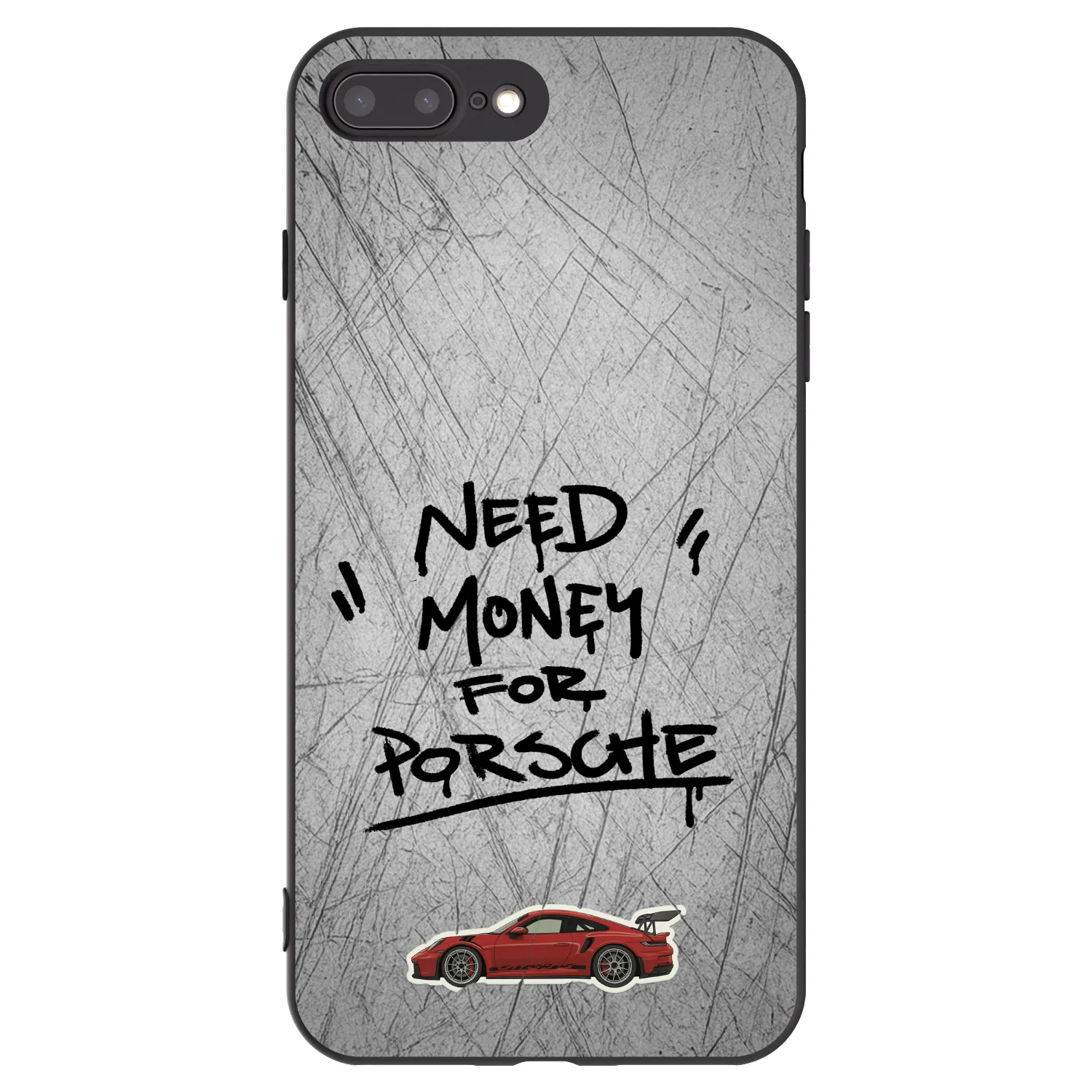 Picasee silikonski črni ovitek za Apple iPhone 8 Plus - Grey Drift