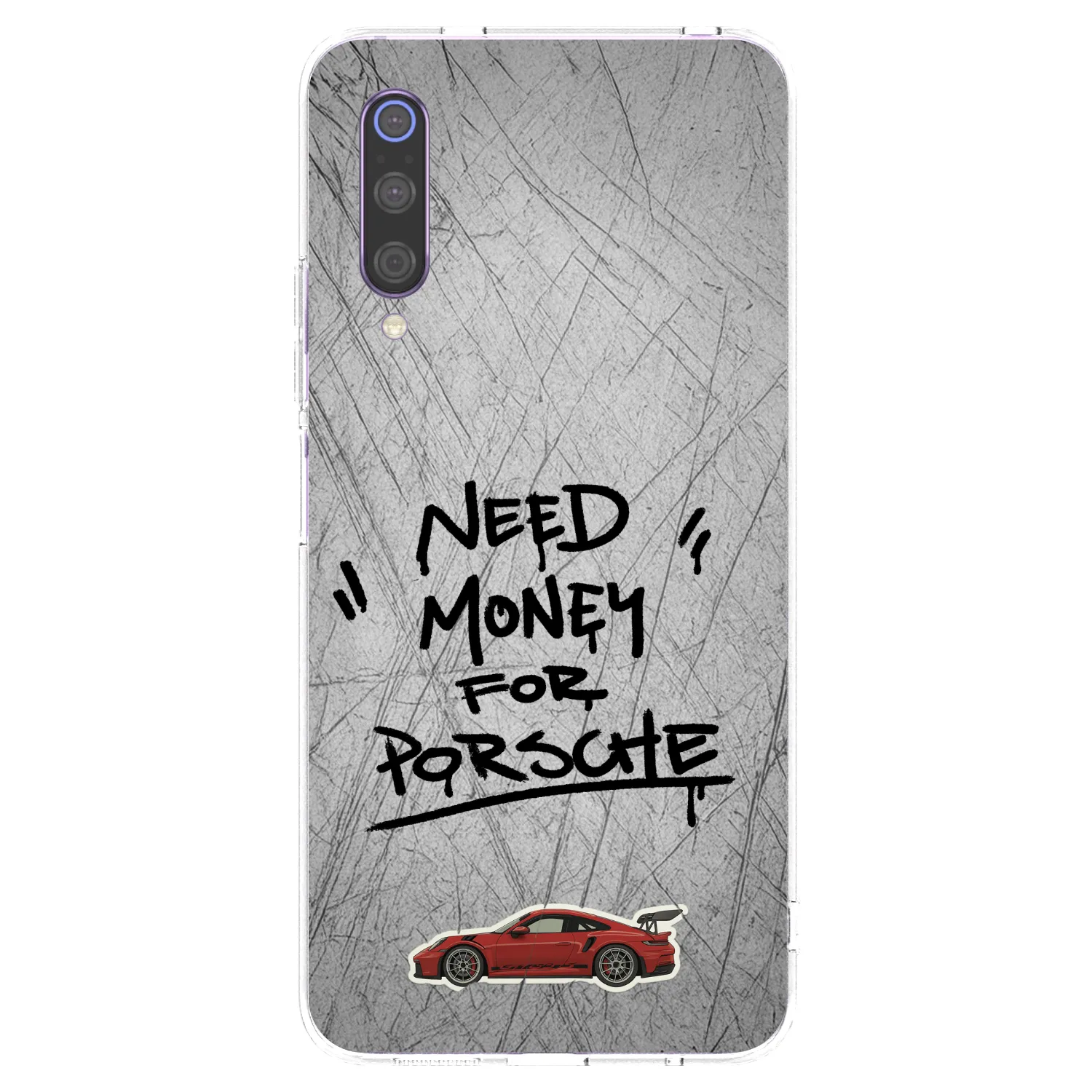 Picasee silikonski prozorni ovitek za Xiaomi Mi 9 - Grey Drift
