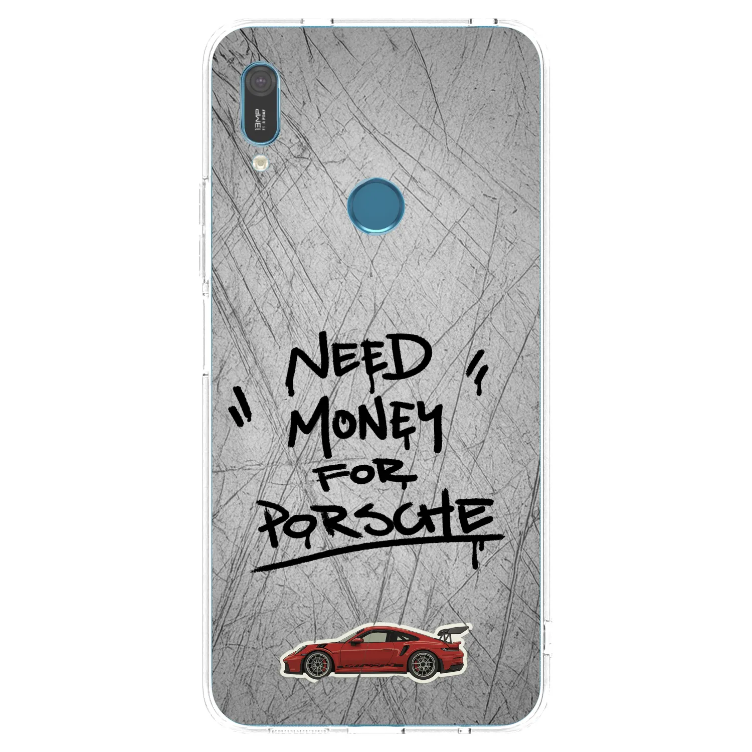 Picasee silikonski prozorni ovitek za Huawei Y6 2019 - Grey Drift