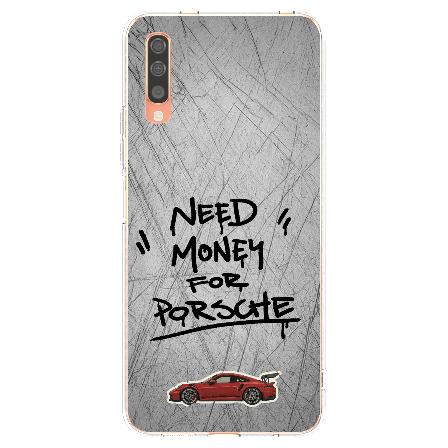 Picasee silikonski prozorni ovitek za Samsung Galaxy A70 A705F - Grey Drift