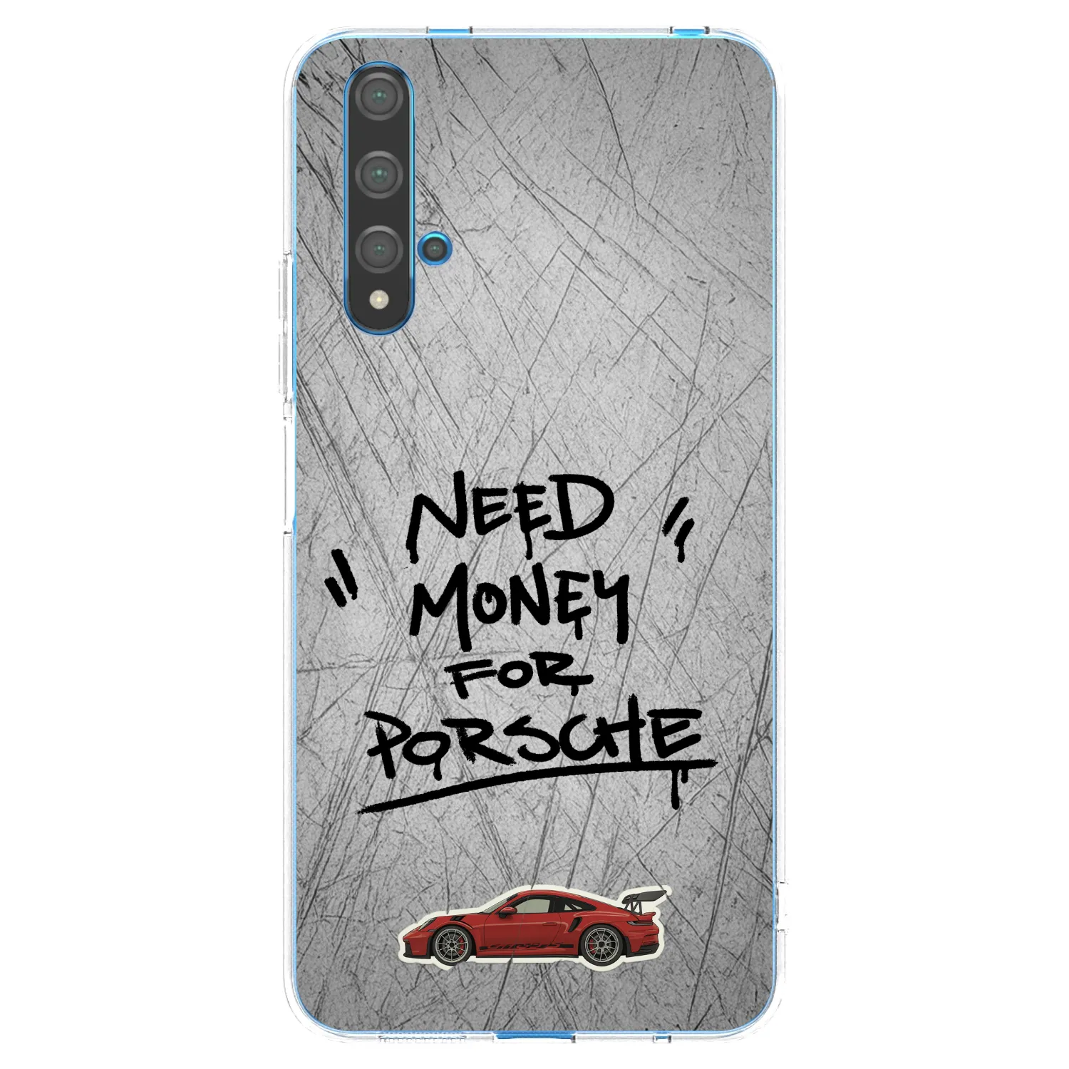Picasee silikonski prozorni ovitek za Huawei Nova 5T - Grey Drift