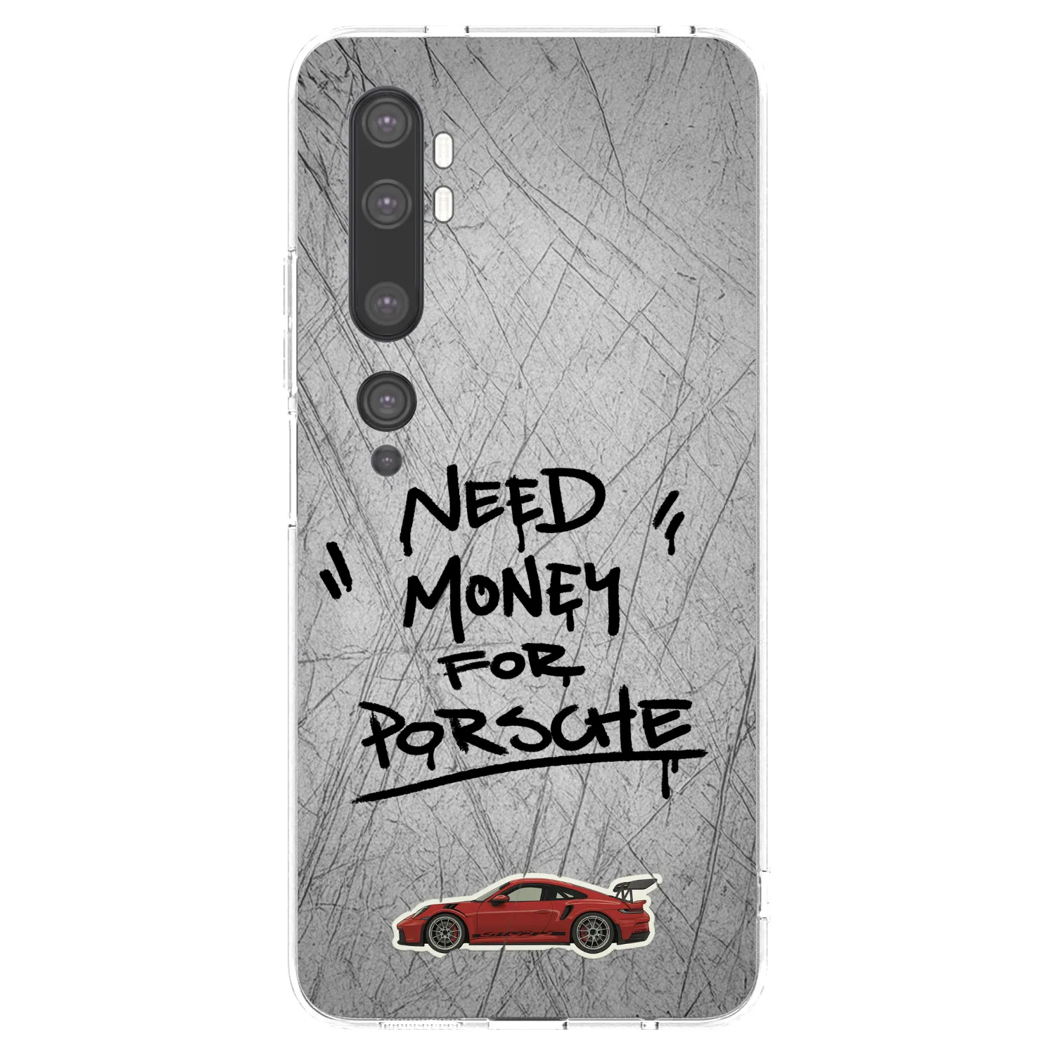 Picasee silikonski prozorni ovitek za Xiaomi Mi Note 10 (Pro) - Grey Drift