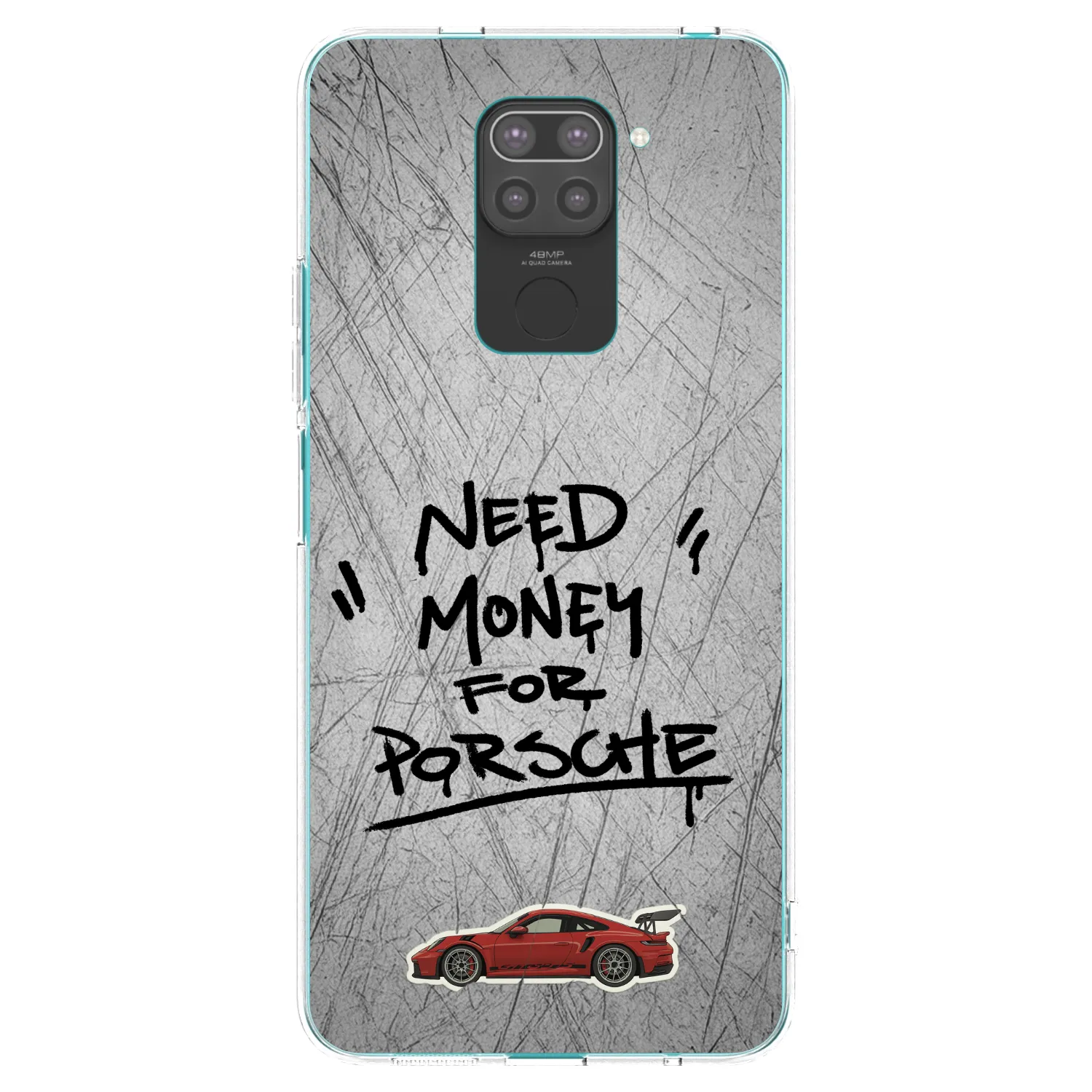 Picasee silikonski črni ovitek za Xiaomi Redmi Note 9 - Grey Drift