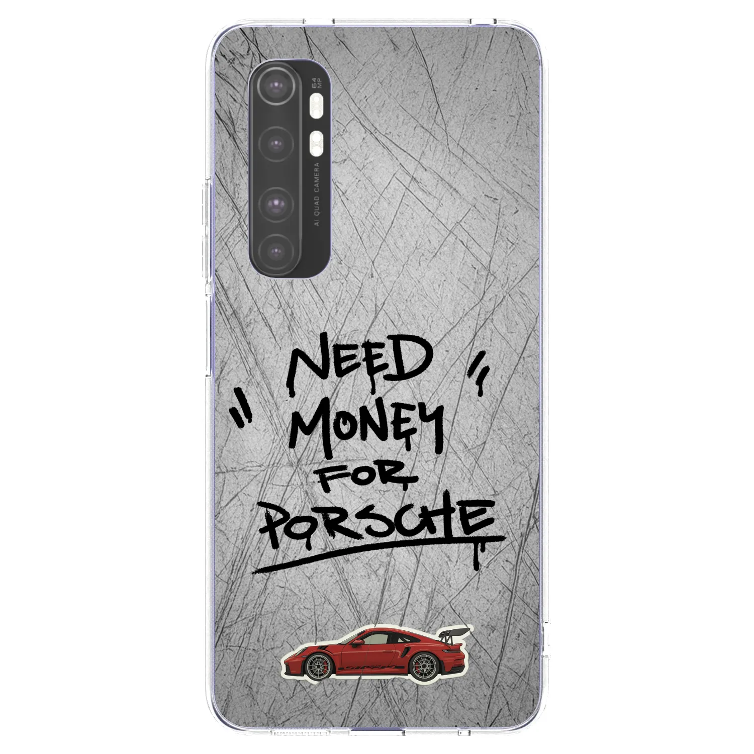 Picasee silikonski prozorni ovitek za Xiaomi Mi Note 10 Lite - Grey Drift