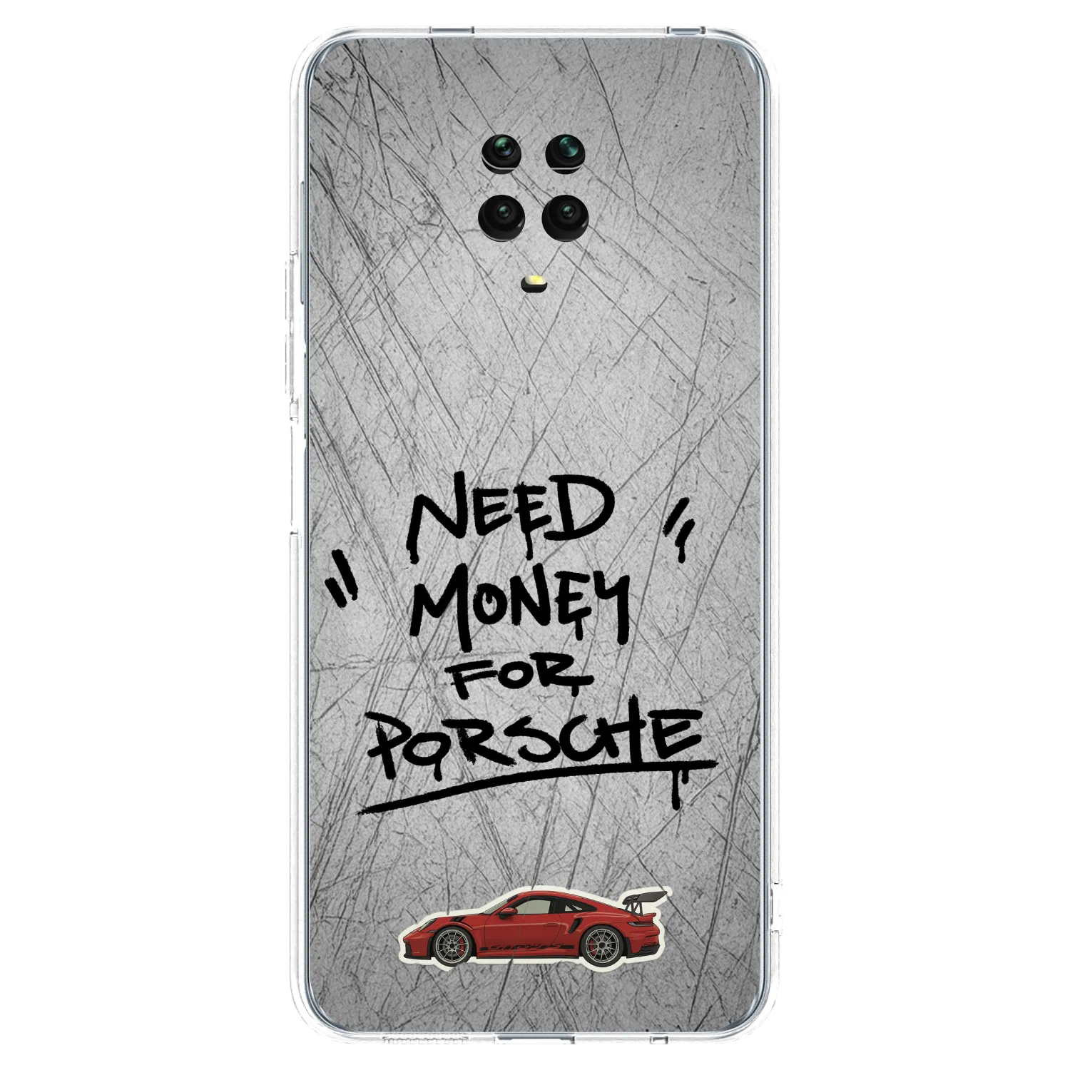 Picasee silikonski prozorni ovitek za Xiaomi Redmi Note 9S - Grey Drift