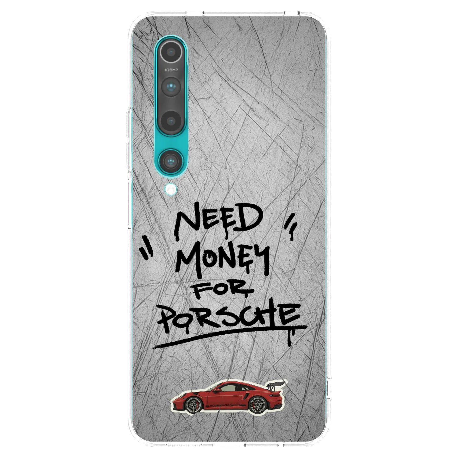 Picasee silikonski prozorni ovitek za Xiaomi Mi 10 - Grey Drift