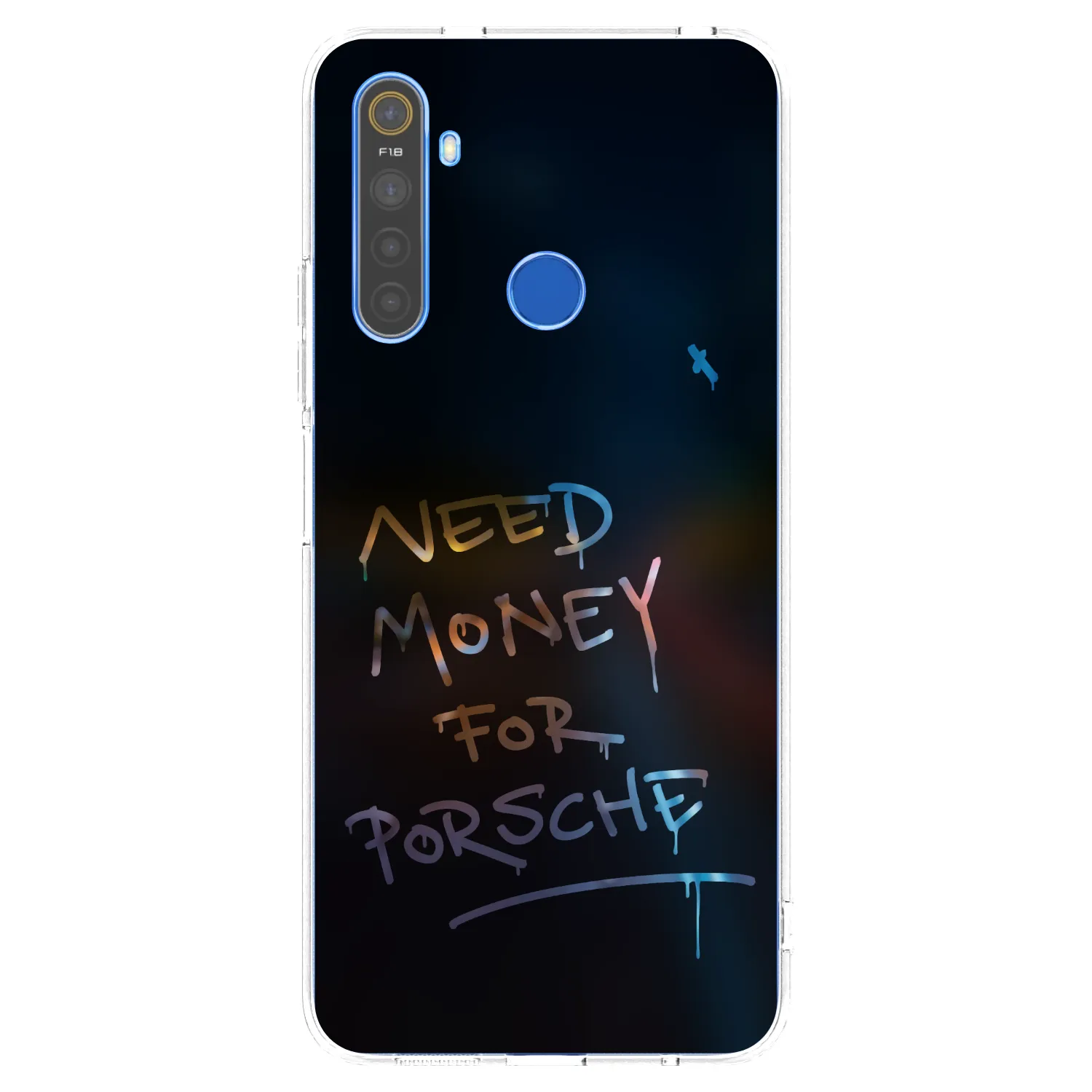 Picasee silikonski prozorni ovitek za Realme 5 - Neon Nights