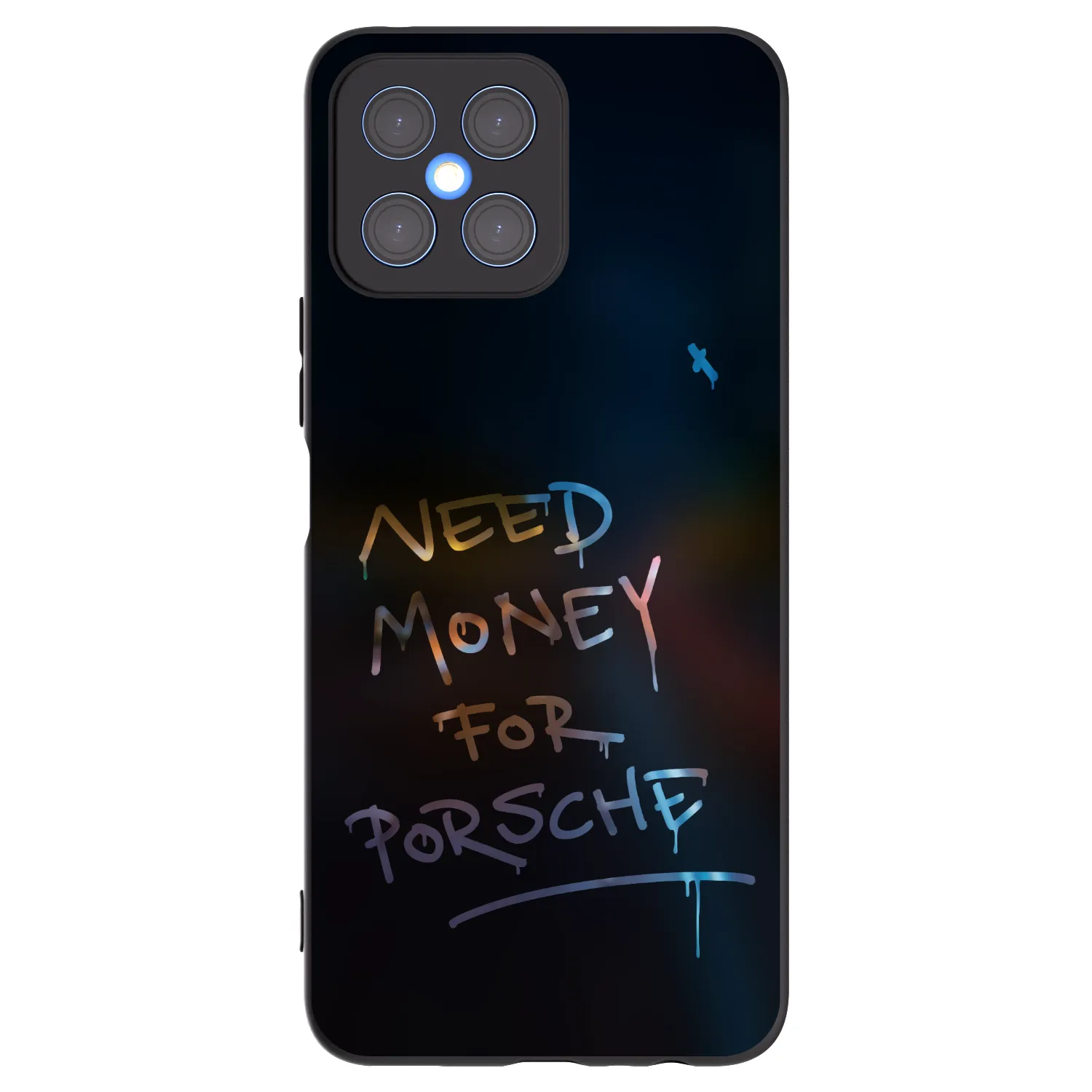 Picasee silikonski črni ovitek za Honor X8 4G - Neon Nights