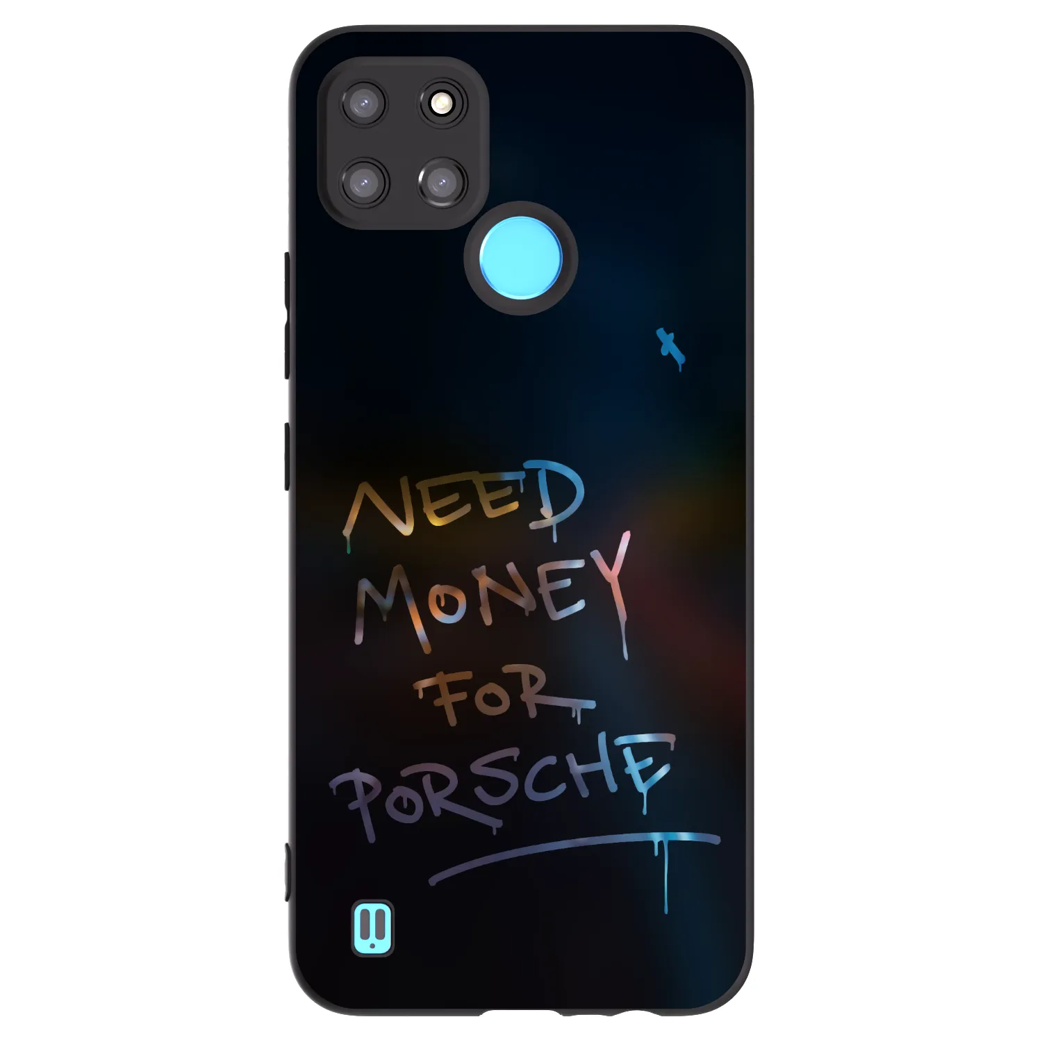 Picasee silikonski črni ovitek za Realme C21Y - Neon Nights