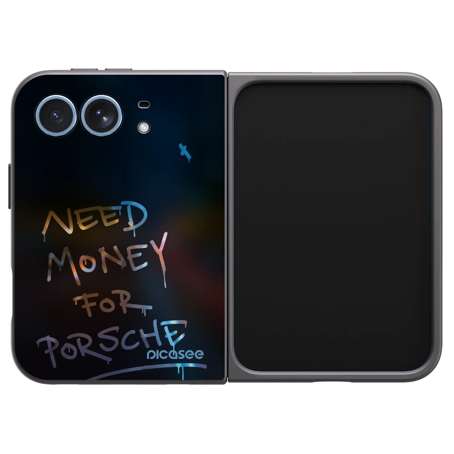 Picasee silikonski črni ovitek za Apple iPhone Duo - Neon Nights