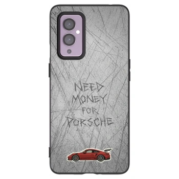 Picasee silikonski črni ovitek za OnePlus 9 - Garage Scratch