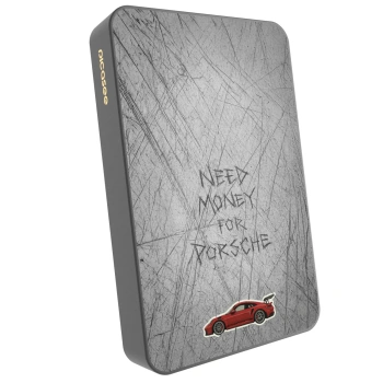 Picasee Prenosna baterija z MagSafe 10 000 mAh Siva - Garage Scratch