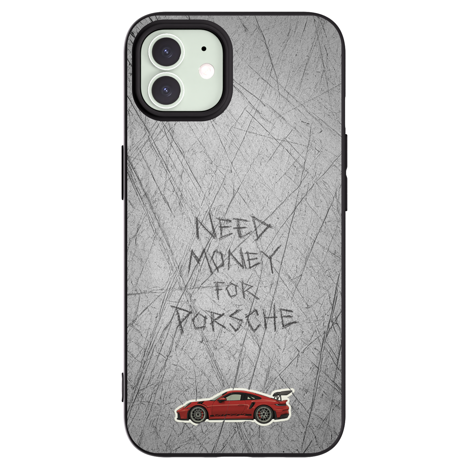 Picasee silikonski črni ovitek za Apple iPhone 12 - Garage Scratch