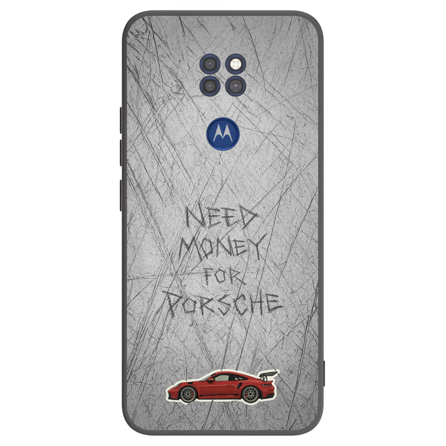 Picasee silikonski črni ovitek za Motorola Moto G9 Play - Garage Scratch