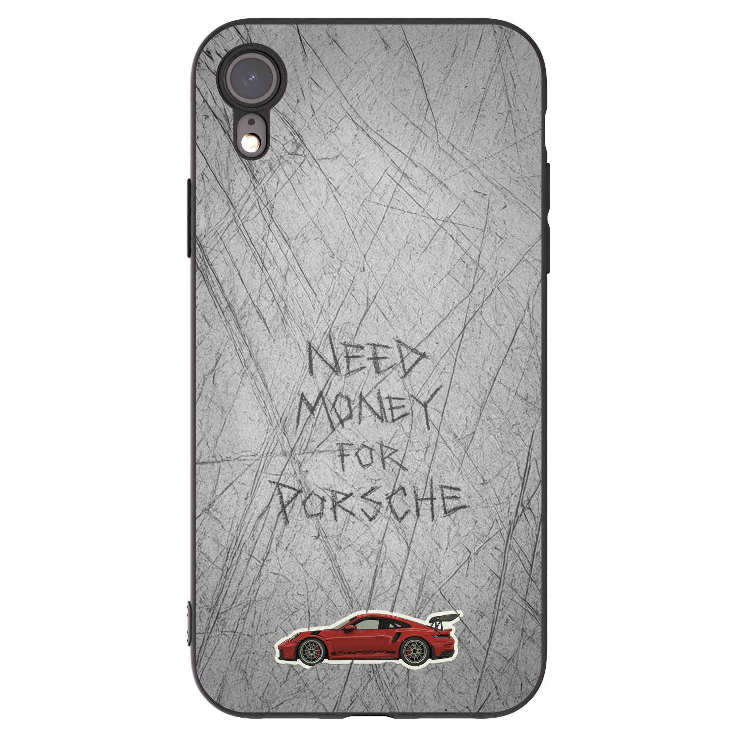 Picasee silikonski črni ovitek za Apple iPhone XR - Garage Scratch