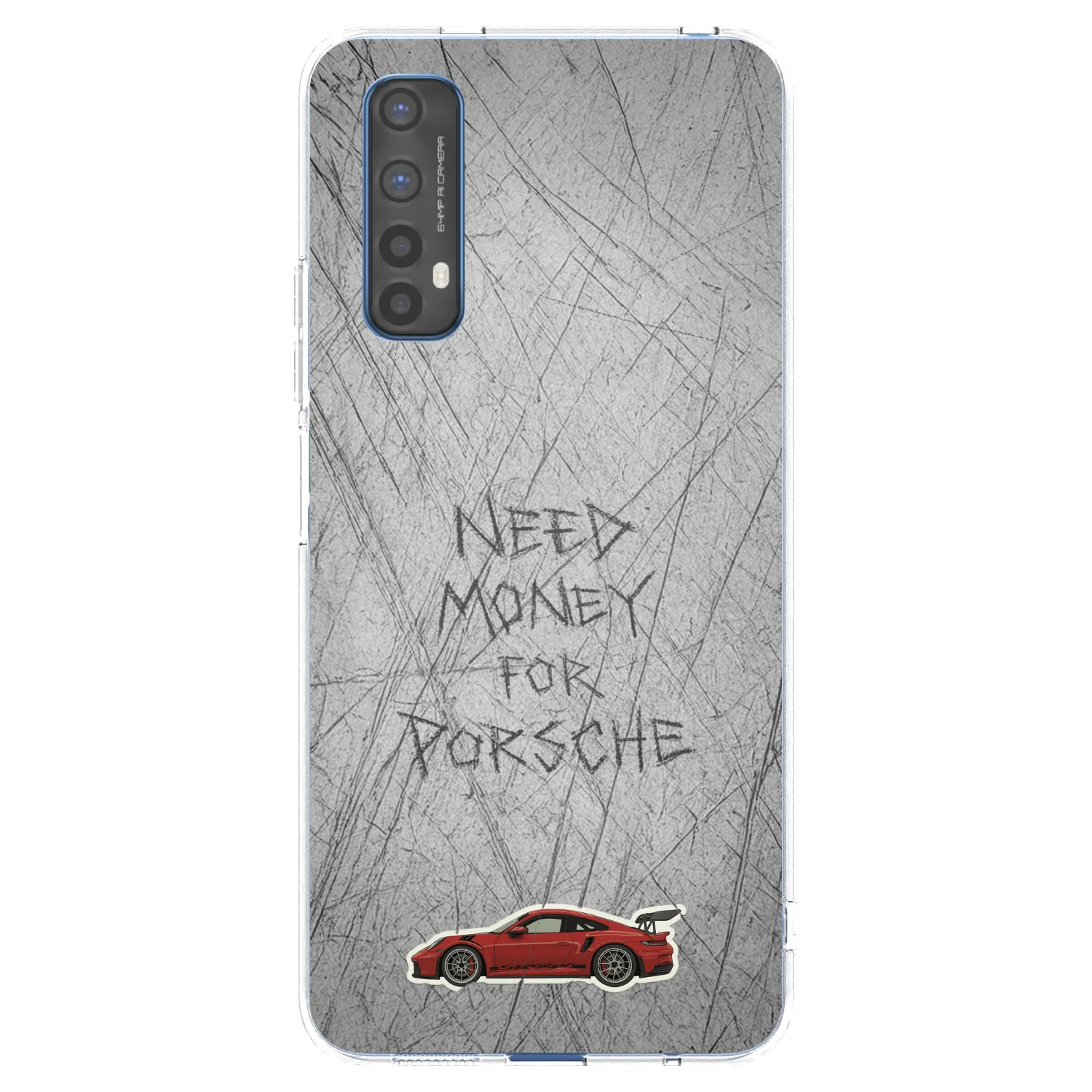 Picasee silikonski prozorni ovitek za Realme 7 - Garage Scratch