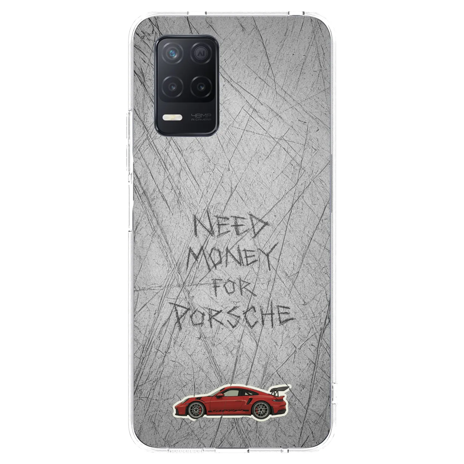 Picasee silikonski prozorni ovitek za Realme 8 5G - Garage Scratch