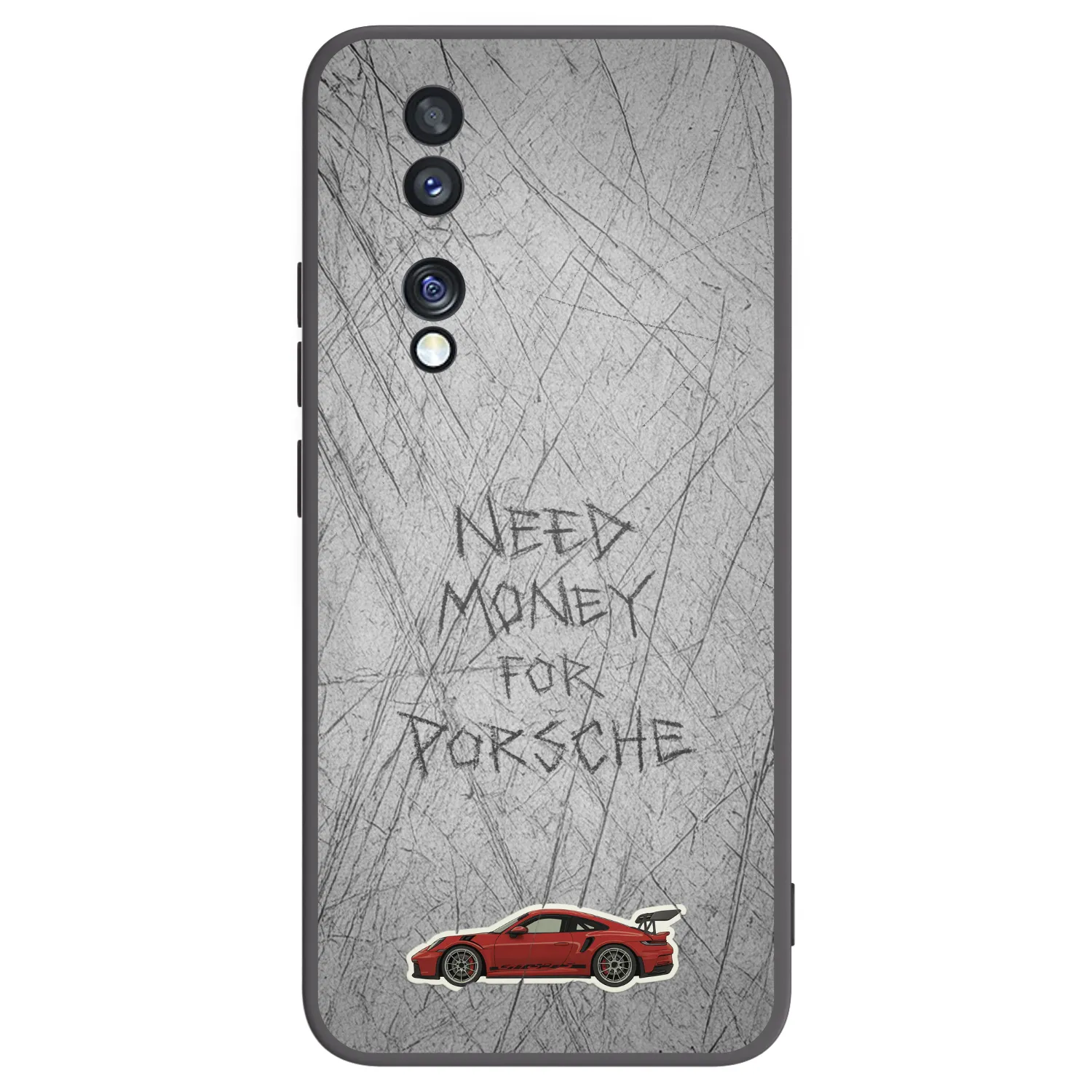 Picasee silikonski črni ovitek za Honor 70 - Garage Scratch