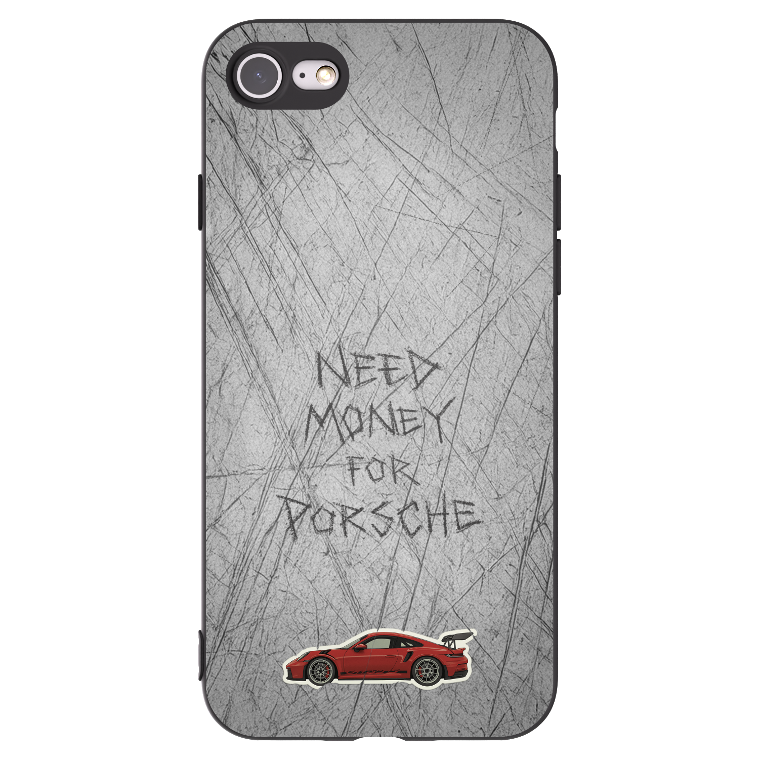 Picasee silikonski črni ovitek za Apple iPhone 7 - Garage Scratch