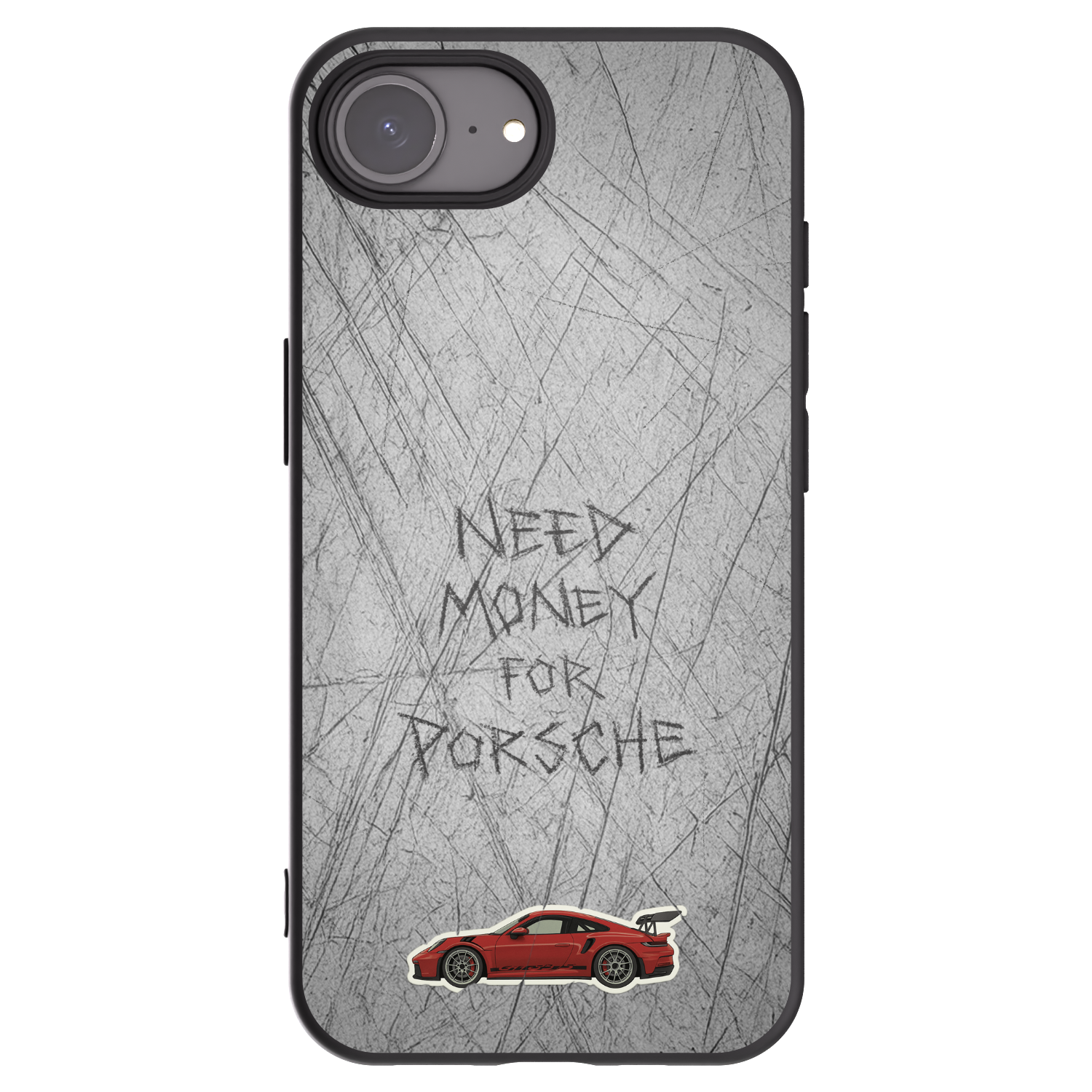 Picasee silikonski črni ovitek za Apple iPhone 16e - Garage Scratch