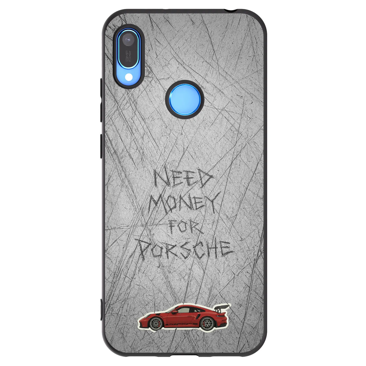 Picasee silikonski črni ovitek za Huawei Y6 2019 - Garage Scratch