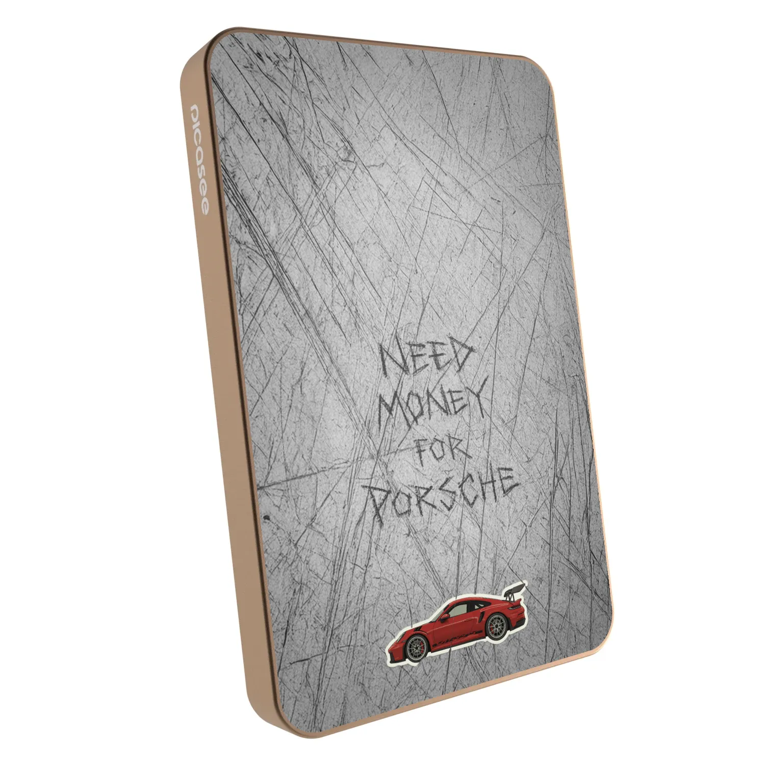 Picasee Prenosna baterija z MagSafe 5 000 mAh Zlati - Garage Scratch