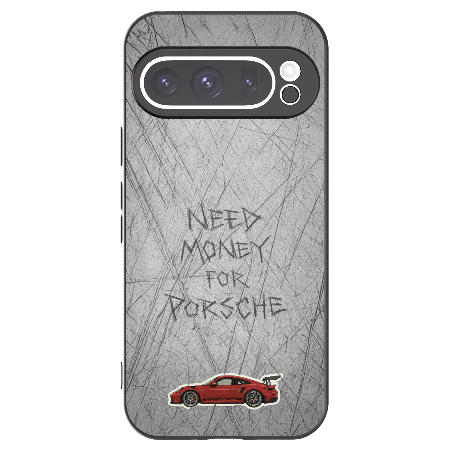 Picasee silikonski črni ovitek za Google Pixel 9 Pro XL - Garage Scratch