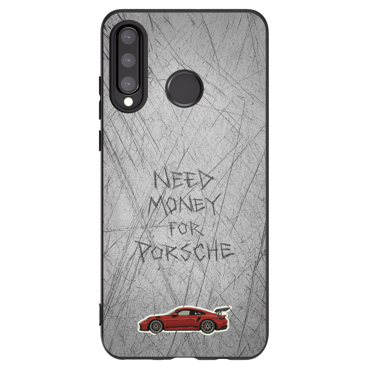 Picasee silikonski črni ovitek za Huawei P30 Lite - Garage Scratch