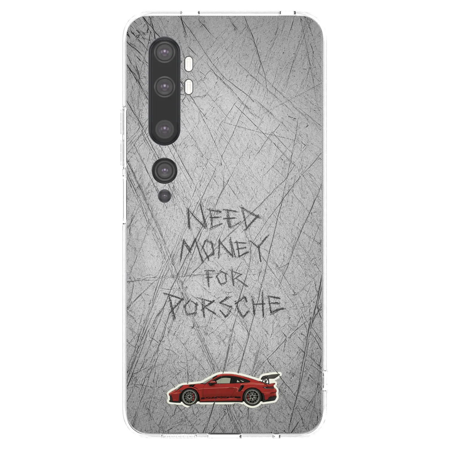 Picasee silikonski prozorni ovitek za Xiaomi Mi Note 10 (Pro) - Garage Scratch