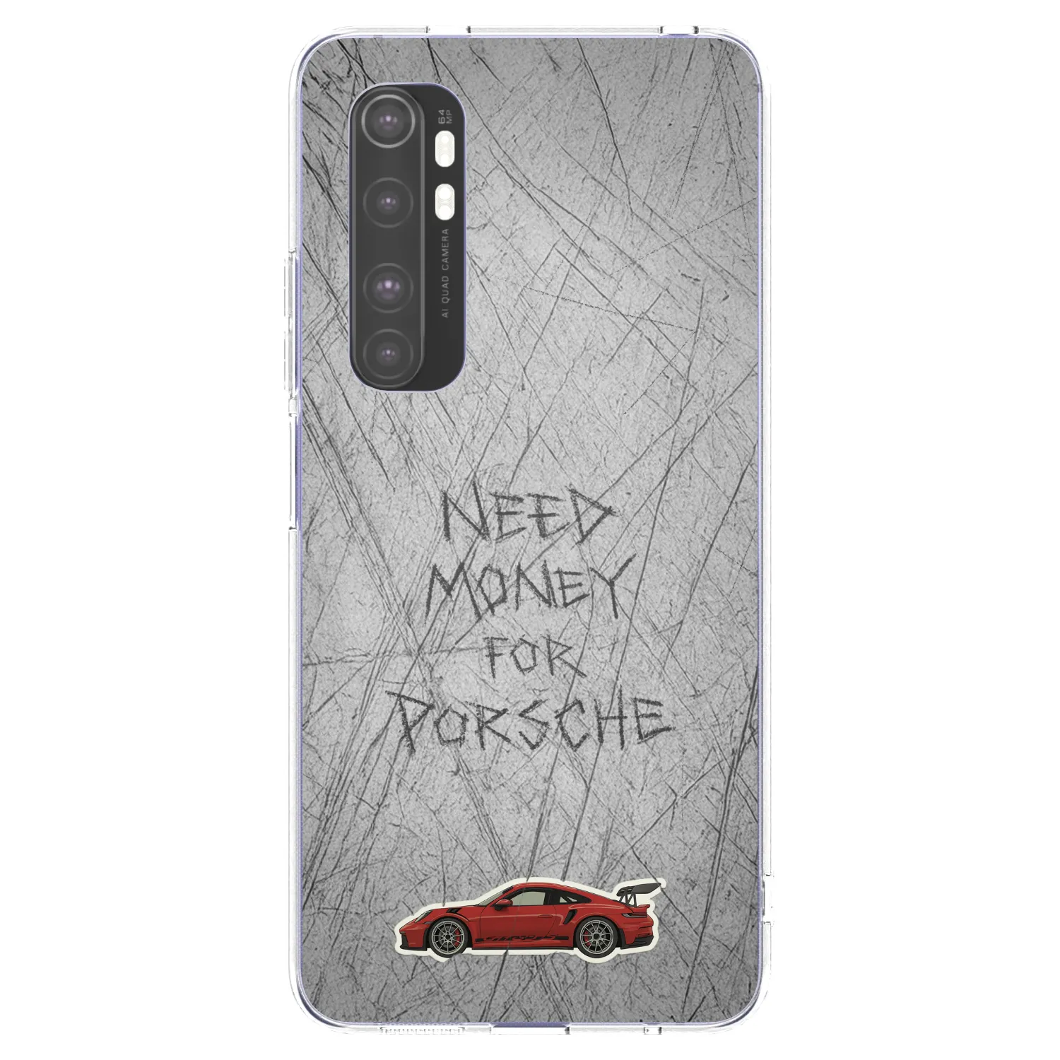 Picasee silikonski prozorni ovitek za Xiaomi Mi Note 10 Lite - Garage Scratch