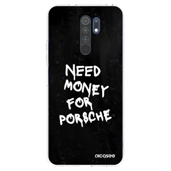 Picasee silikonski prozorni ovitek za Xiaomi Redmi 9 - Black Dollar