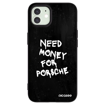 Picasee silikonski črni ovitek za Apple iPhone 12 - Black Dollar