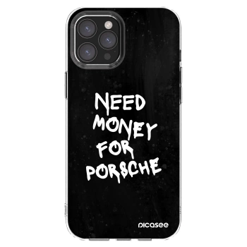 Picasee silikonski prozorni ovitek za Apple iPhone 12 Pro Max - Black Dollar