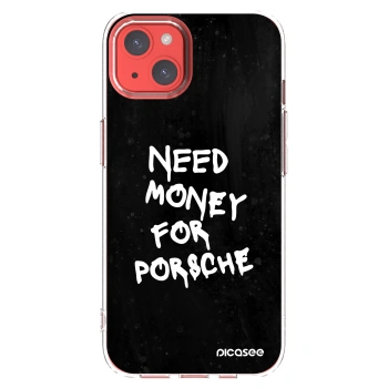 Picasee silikonski prozorni ovitek za Apple iPhone 13 - Black Dollar