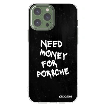 Picasee silikonski prozorni ovitek za Apple iPhone 13 Pro Max - Black Dollar