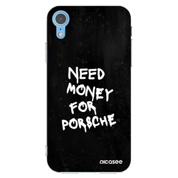 Picasee silikonski prozorni ovitek za Apple iPhone XR - Black Dollar