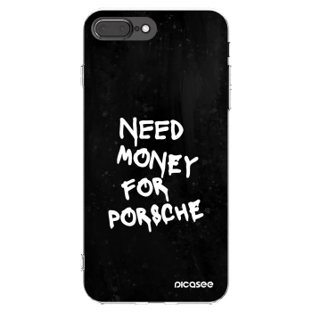 Picasee silikonski prozorni ovitek za Apple iPhone 8 Plus - Black Dollar