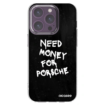 Picasee silikonski prozorni ovitek za Apple iPhone 14 Pro - Black Dollar
