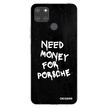 Picasee silikonski prozorni ovitek za Realme C21Y - Black Dollar