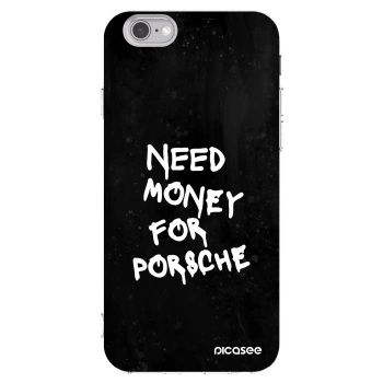 Picasee silikonski prozorni ovitek za Apple iPhone 6/6S - Black Dollar
