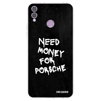 Picasee silikonski prozorni ovitek za Honor 8X - Black Dollar