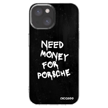 Picasee silikonski prozorni ovitek za Apple iPhone 15 - Black Dollar