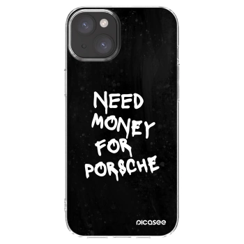 Picasee silikonski prozorni ovitek za Apple iPhone 15 Plus - Black Dollar