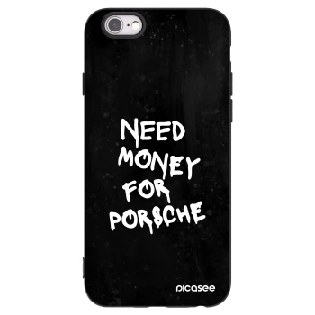 Picasee silikonski črni ovitek za Apple iPhone 6/6S - Black Dollar