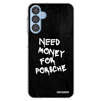 Picasee silikonski prozorni ovitek za Samsung Galaxy A15 A156B 5G - Black Dollar