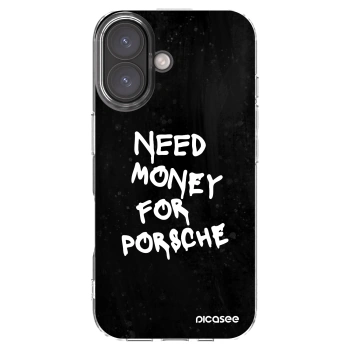 Picasee silikonski prozorni ovitek za Apple iPhone 16 - Black Dollar