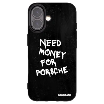 Picasee silikonski črni ovitek za Apple iPhone 16 - Black Dollar