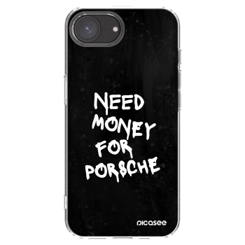Picasee silikonski prozorni ovitek za Apple iPhone 16e - Black Dollar